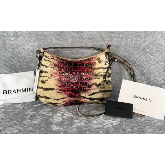Brahmin Shayna Starlit Ombre Melbourne Croc Embossed Crossbody  NWT - Picture 9 of 16